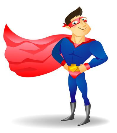 Super hero vector illustration on a backgroundのイラスト素材