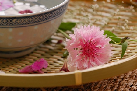 Flower composition in eastern style, a studio photoの写真素材