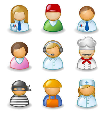 Avatars as different professionsのイラスト素材
