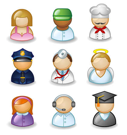 Avatars as different professionsのイラスト素材
