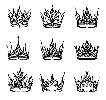 Elven style crownsのイラスト素材