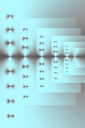 Abstract design in  silver cyan and gray of six repeating rectangles of various sizes.の写真素材