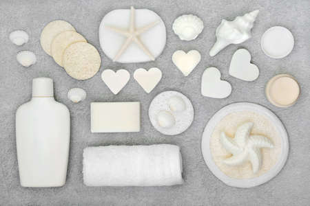 Natural organic beauty treatment products for skin care with soaps, moisturising cream, cleansing...
