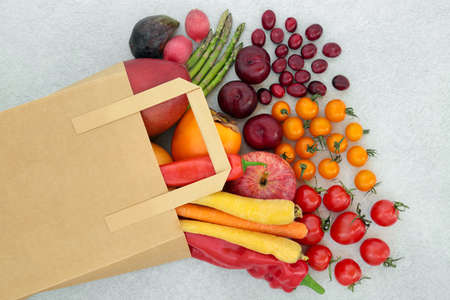 Immune boosting fruit & vegetables for good healthの写真素材