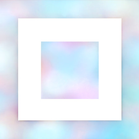 Sky cloud dreamy heavenly background border frame. Abstract surreal ethereal border design for romantic beautiful greeting card,の写真素材