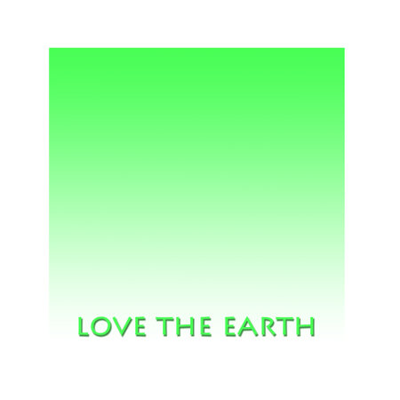 Love the earth green symbol on white background. Abstract border frame for logo, gift tag, card, environmental concept. Square shape gradient abstract with text.の写真素材