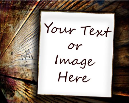 Blank White Paper Sign On Woodの写真素材