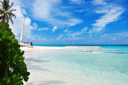 indian ocean, beautiful maldivian beachの写真素材