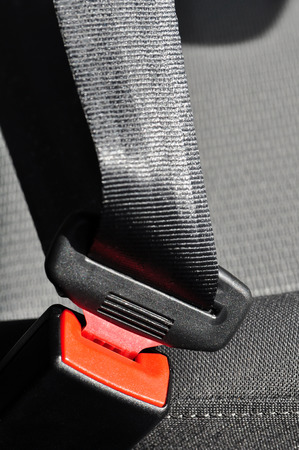 closeup of a seat beltの写真素材