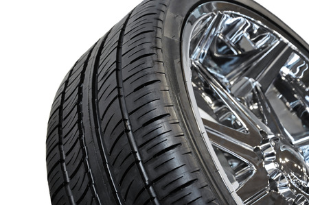 Detail of a car tireの写真素材