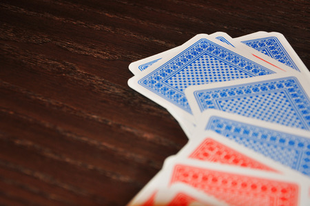 Detail of classic rummy cards