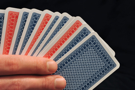 Detail of classic rummy cardsの写真素材