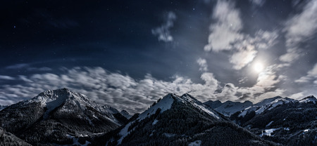Winter landscape in the Alpsの写真素材