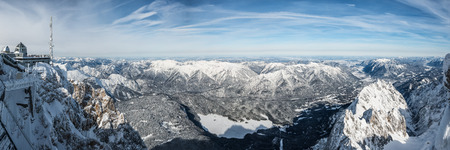 wondervoll winter day on the Zugspitzeの写真素材