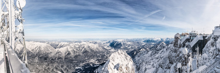 wondervoll winter day on the Zugspitzeの写真素材