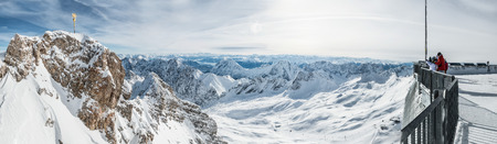 wondervoll winter day on the Zugspitzeの写真素材