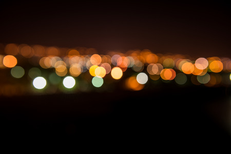 Puerto de la Cruz at night - bokehの写真素材