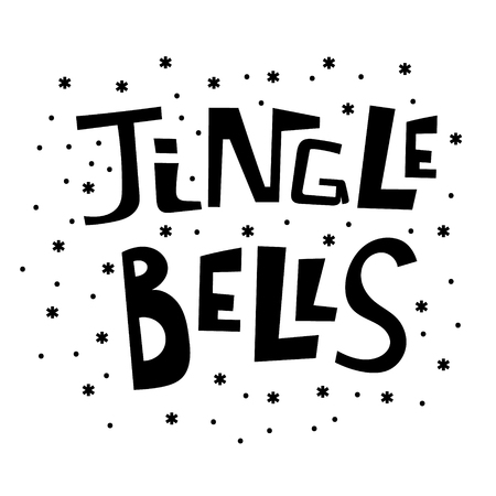 Jingle Bells letteringのイラスト素材