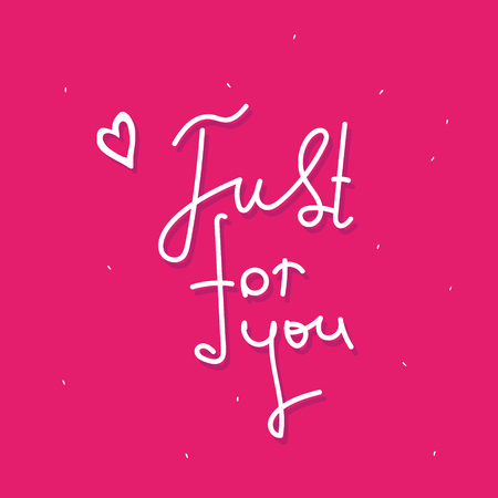 Valentines or Womens day card just for youのイラスト素材