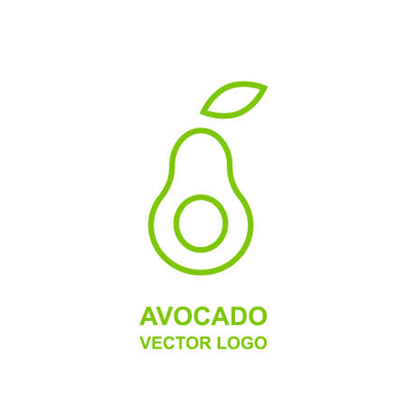 Avocado icon for your brand isolated on white background.のイラスト素材