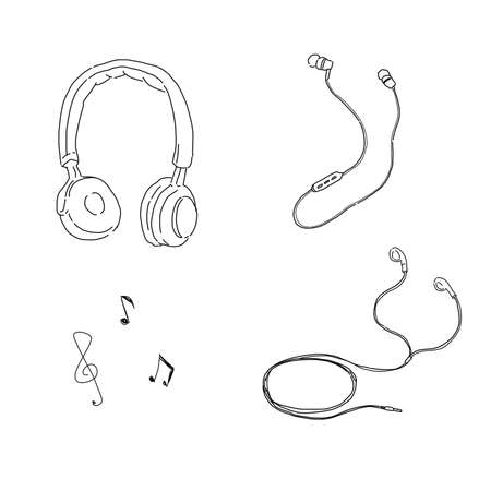earphone and Headphones iconのイラスト素材