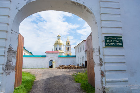 The Nile Desert. The monastery of the Nilo - Stolobenskaya Pustyn. Tver region.の写真素材