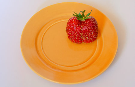 Large variety of ripe juicy strawberries.の写真素材