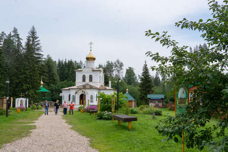 The Holy key. Okovetsky holy spring. Okovtsy, Selizharovsky district, Tver region, Russia.のeditorial素材