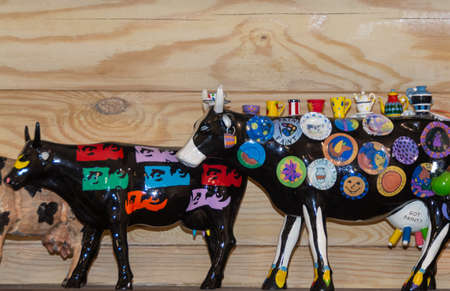 Museum of the history of milk and glazed cheese. Museum exhibits. Russia, Moscow region, Pushkinsky district, the territory of LLC "RostAgroKompleks".のeditorial素材