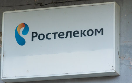 Russia, Tver region, Kuvshinovsky district, Kuvshinovo city. A provincial town. Rostelecom.のeditorial素材