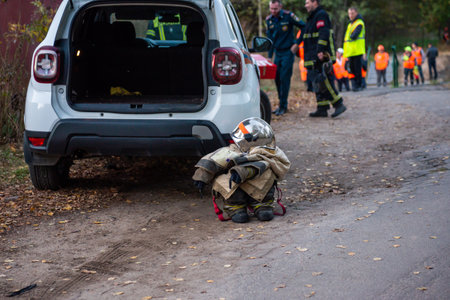 Russia, Moscow region - 10/01/2024 The accident at the Zeleny Bor station of the Yaroslavl direction...
