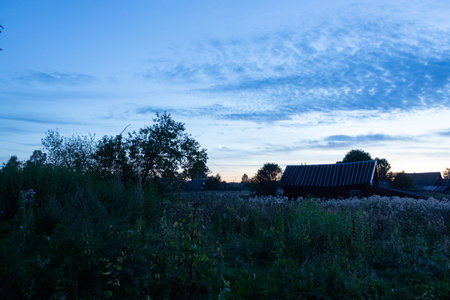 Incredibly beautiful sunset in the evening sky.の写真素材
