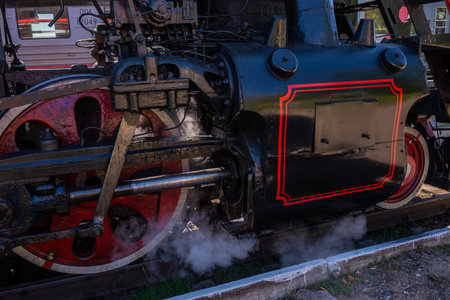 Ostashkov Tver region, Russia-08/25/2024. RETROPOEZD SELIGER BOLOGOE â€“ OSTASHKOV on steam...
