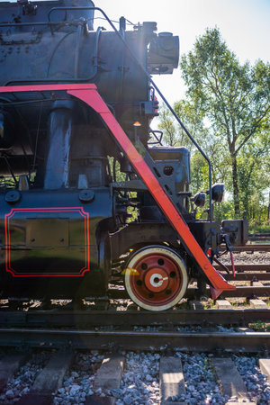 Russia, Tver region, Ostashkov-08/25/2024. RETROPOEZ "SELIGER" BOLOGOE â OSTASHKOV on steam traction.の写真素材