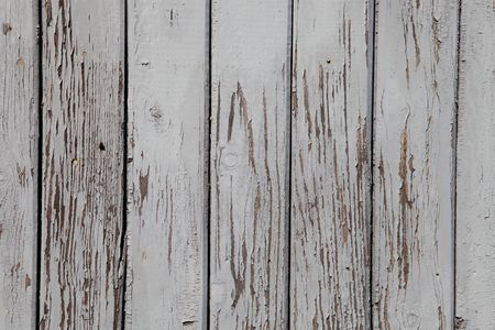 Old wood planking painted whiteの写真素材