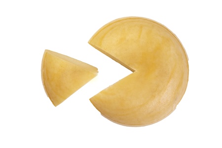 cheese wheel with clice