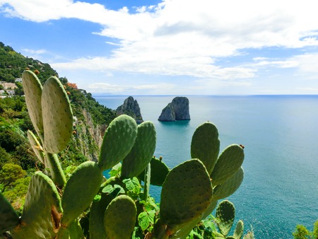 Capri island, Italy.Capri is an island in the Tyrrhenian Sea near Naples.の写真素材
