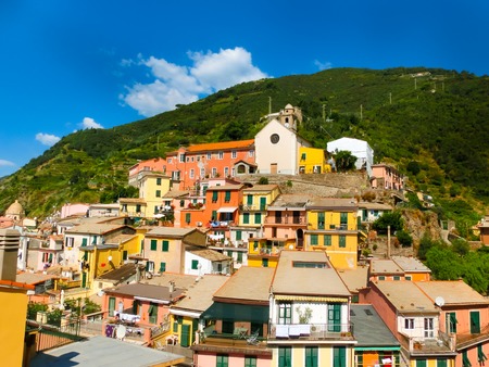 View of Vernazza. Vernazza is a town and comune located in the province of La Spezia, Liguria, northwestern Italy.の写真素材