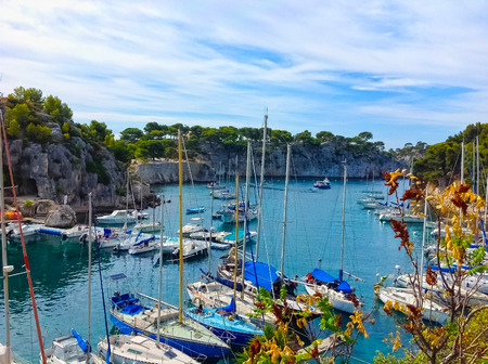 Calanque between Marseille and Cassis, Provence, Franceの写真素材