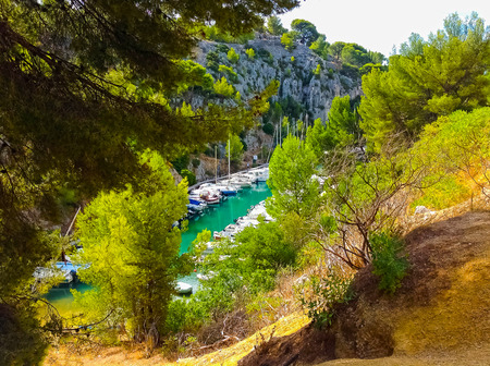 Calanque between Marseille and Cassis, Provence, Franceの写真素材