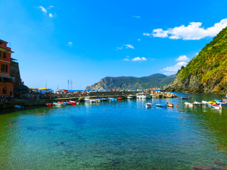 Vernazza, Cinque Terre Italyの写真素材