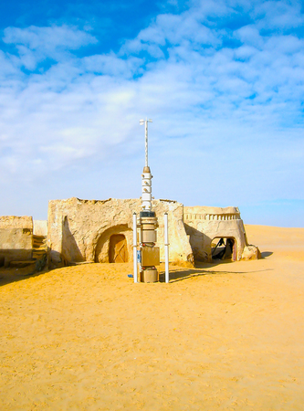 Sahara, Tunisia - January 03, 2008: Abandoned sets for the shooting of the movie Star Warsのeditorial素材