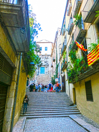 Pals, Girona, Spain - September 15, 2015: Old town of Pals in Girona, Catalonia, Spain.のeditorial素材