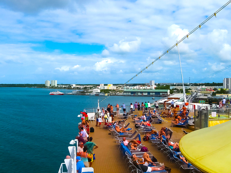 Catalina island, Dominican Republic- February 05, 2013: Costa Luminosa cruise shiのeditorial素材