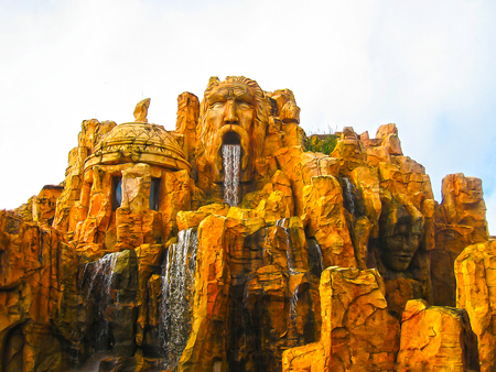 Orlando, USA - January 02, 2014: The themed attractions at Universal Studios Islands of Adventure theme parkのeditorial素材