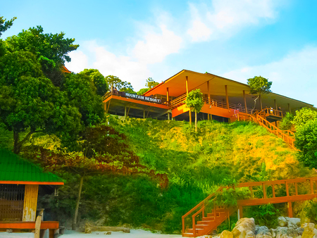 Kho Lipe, Satun, Thailand - February 06, 2011: The main entrance to Mountain Resort, Koh Lipeのeditorial素材