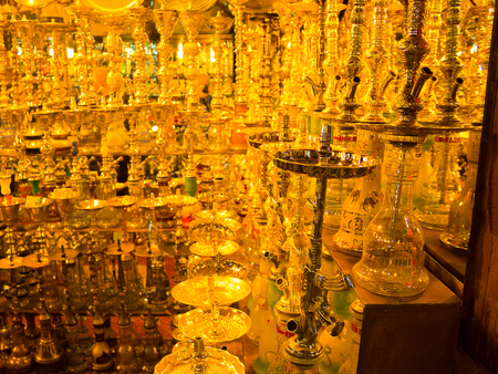 Sharm El Sheikh, Egypt - April 13, 2017: The hookah at the gift shopのeditorial素材