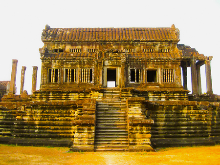 Angkor Wat Temple, Siem reap, Cambodiaの写真素材