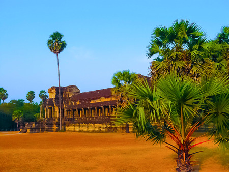 Angkor Wat Temple, Siem reap, Cambodiaの写真素材
