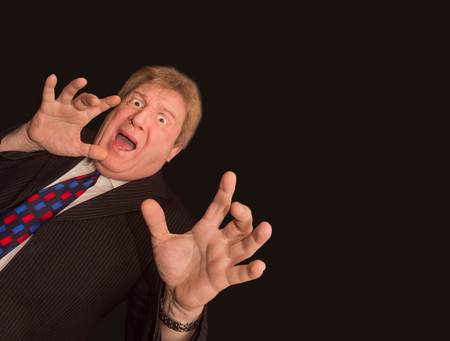 Stressed senior caucasian businessman